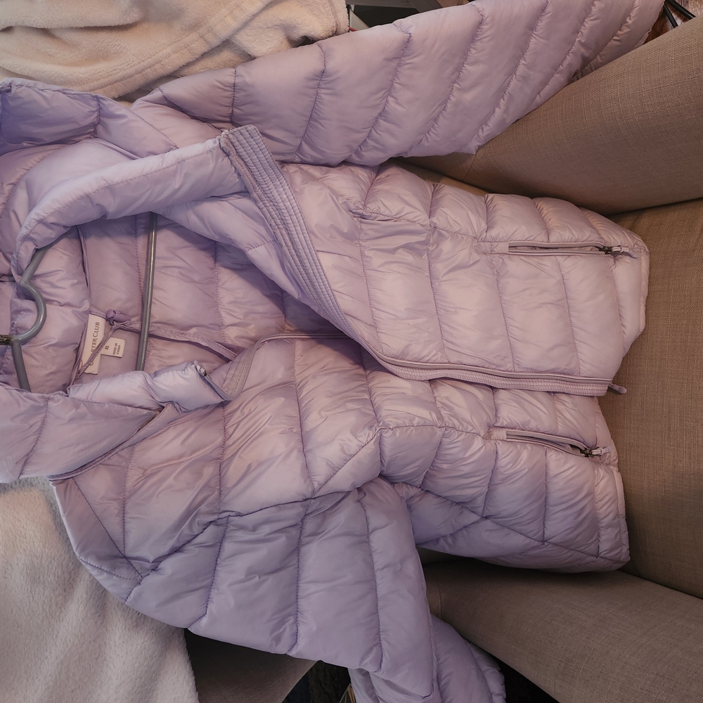 Women's Light Purple Puffer Jacket